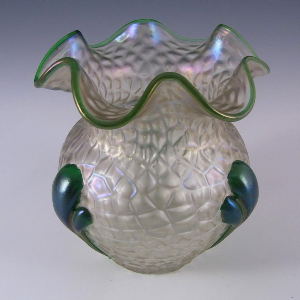 (image for) Art Nouveau 1900's Iridescent Kralik Glass "Martelé" Vase - Click Image to Close
