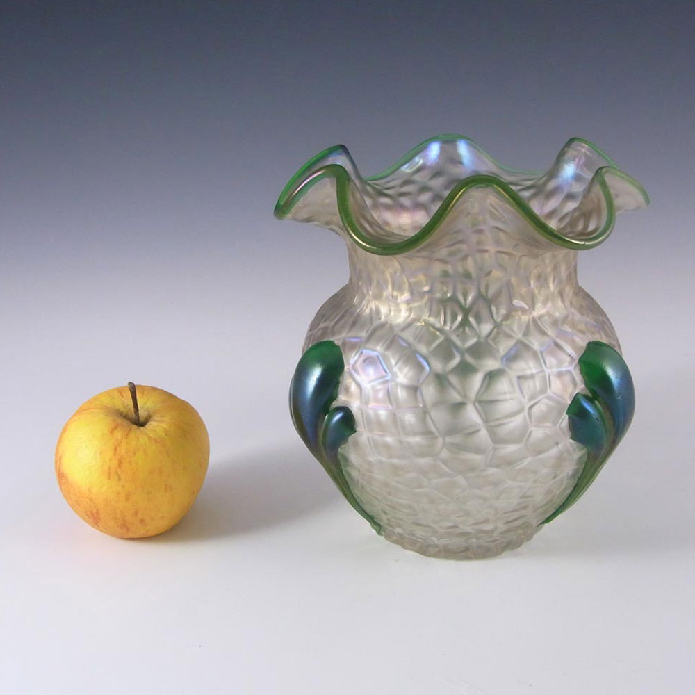 Art Nouveau 1900's Iridescent Kralik Glass "Martelé" Vase - Click Image to Close