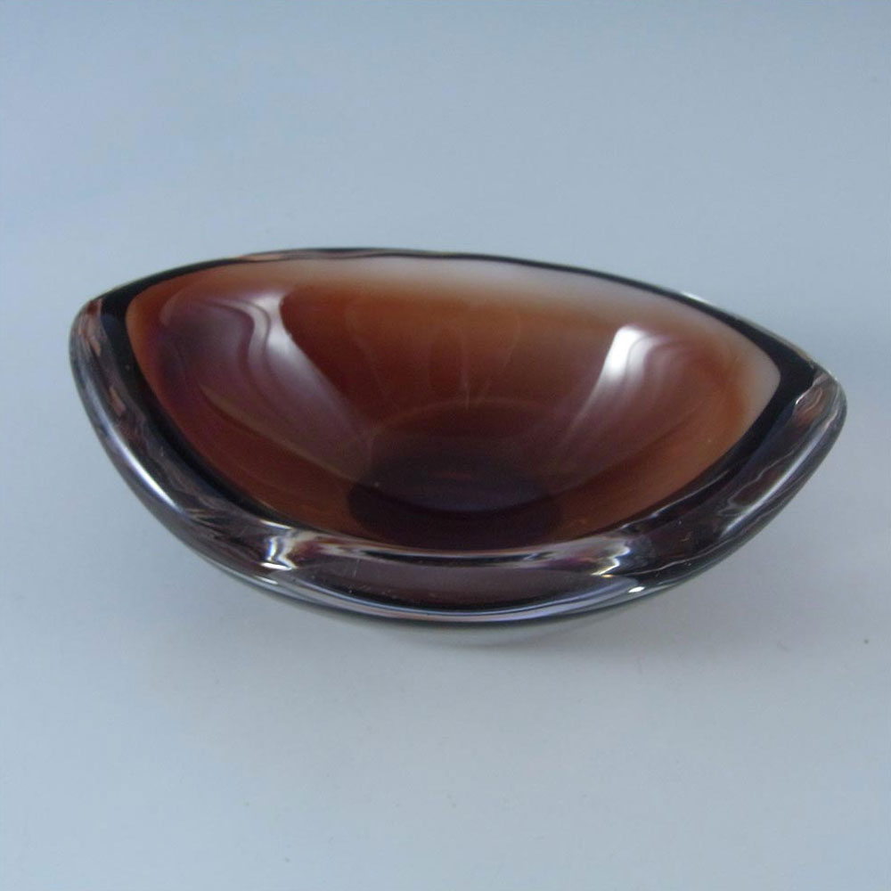 (image for) Orrefors Sven Palmqvist Brown Glass Bowl - Signed PU 3092 - Click Image to Close