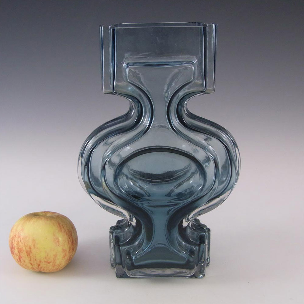 (image for) Riihimaki #1310 Riihimaen Blue Glass Helena Tynell 'Emma' Vase - Click Image to Close