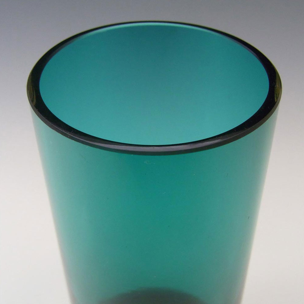 Riihimaki #1378 Riihimaen Tamara Aladin Green Glass Vase - Marked - Click Image to Close