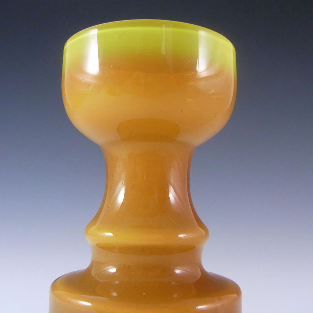 (image for) Aseda Swedish Amber Glass Hooped Vase by Bo Borgstrom #B15/58 - Click Image to Close
