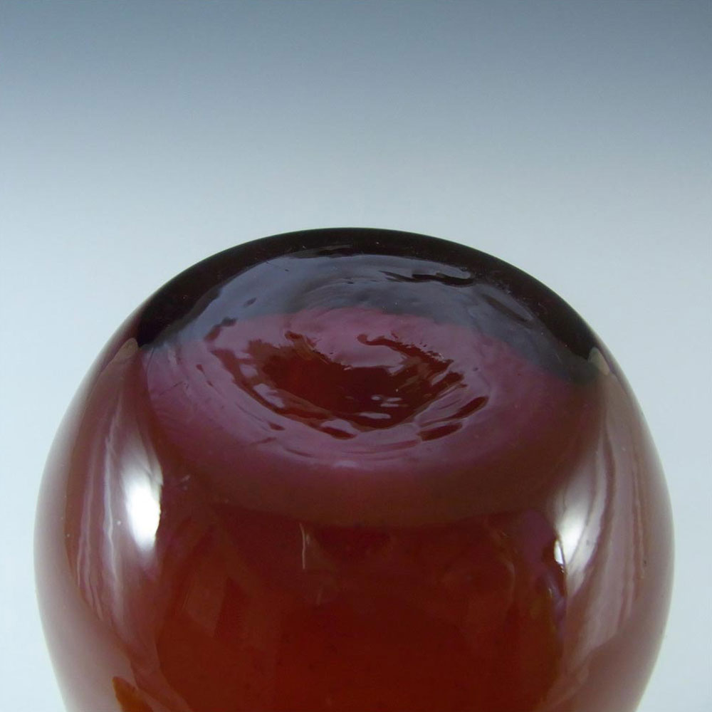 Aseda Swedish Amber Glass Hooped Vase by Bo Borgstrom #B15/58 - Click Image to Close