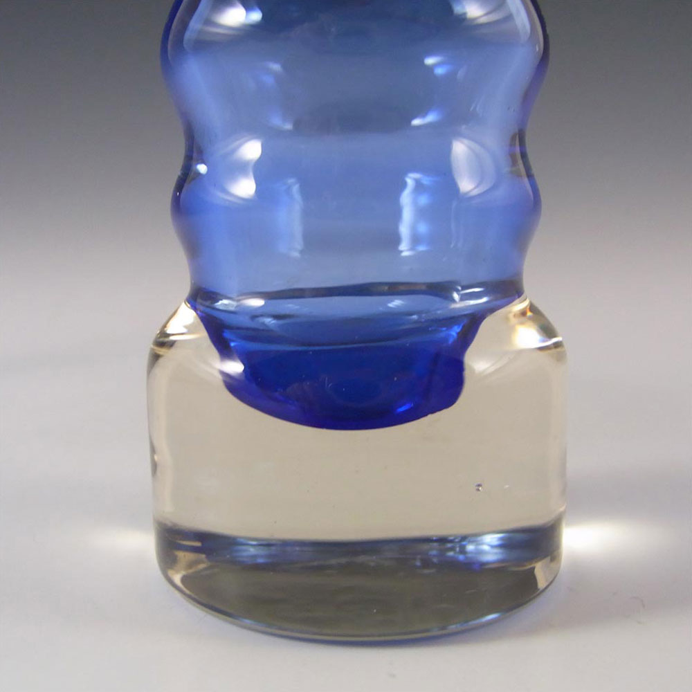 Sea Glasbruk 1970s Swedish Blue Glass Vase - Click Image to Close