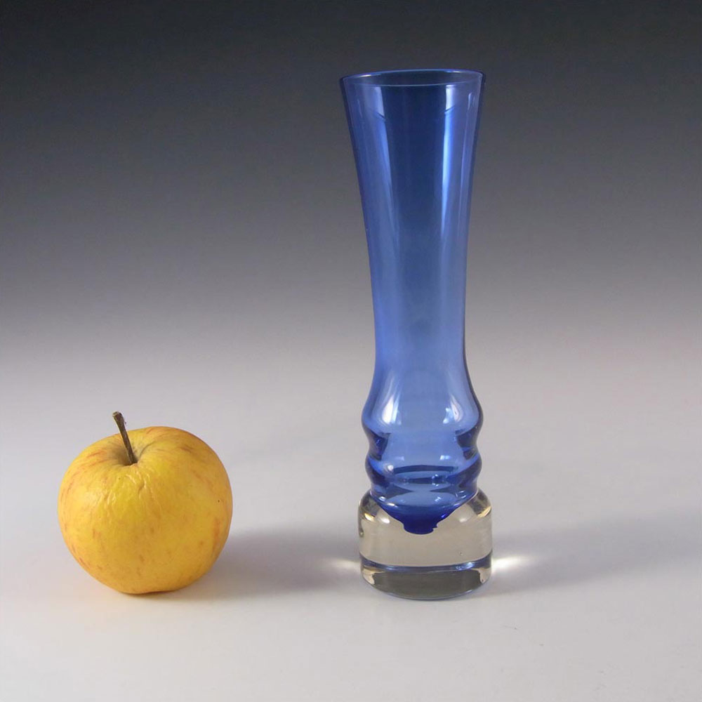 Sea Glasbruk 1970s Swedish Blue Glass Vase - Click Image to Close