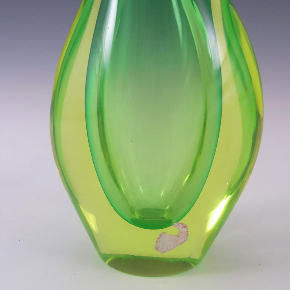 Arte Nuova Pustetto & Zanetti Murano Sommerso Uranium Glass Vase - Click Image to Close