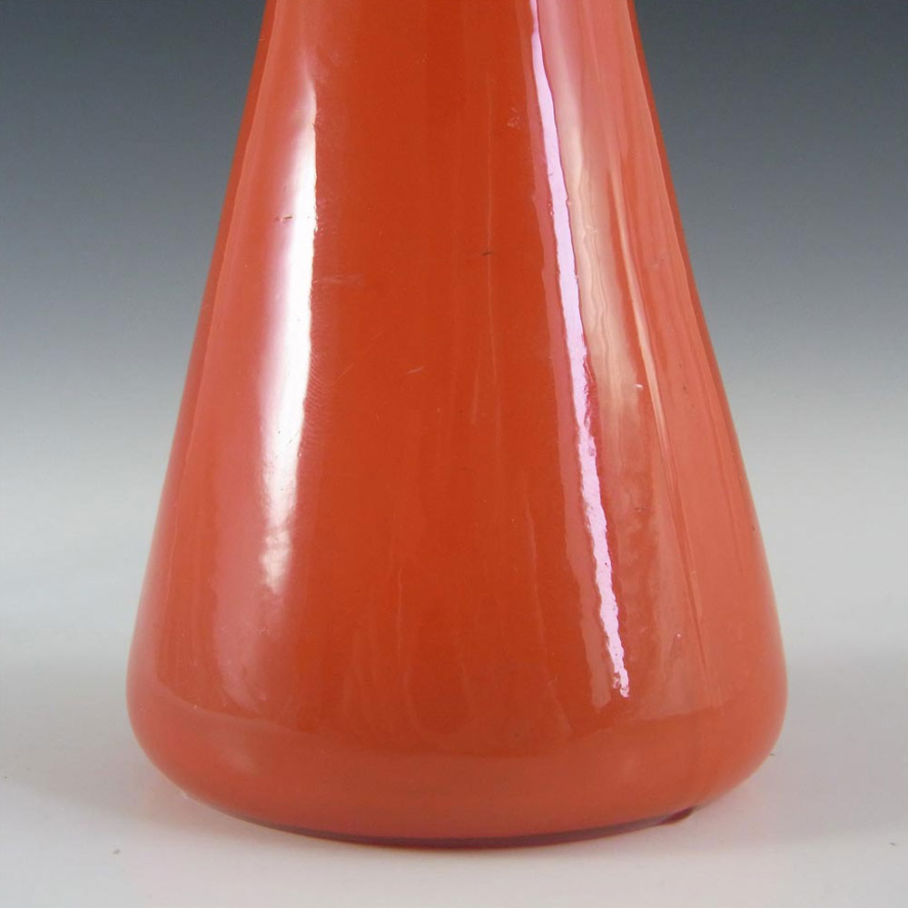 (image for) Czech Orange Glass Jack-in-the-Pulpit Vase - Marked - Click Image to Close