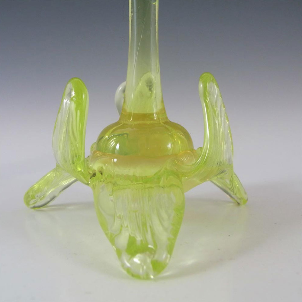 (image for) Victorian Vaseline Uranium Glass Tulip Vase - Richardson? - Click Image to Close