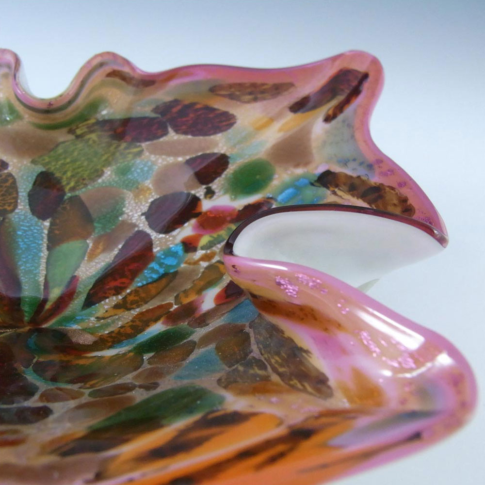 (image for) Vetro Artistico Veneziano Murano Glass Aventurine Bowl #1 - Click Image to Close