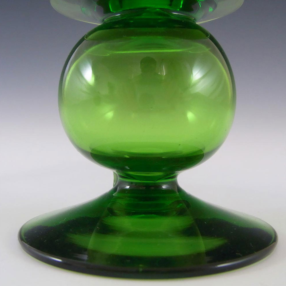 Wedgwood Green Glass Bulbous Candlestick RSW152 - Click Image to Close