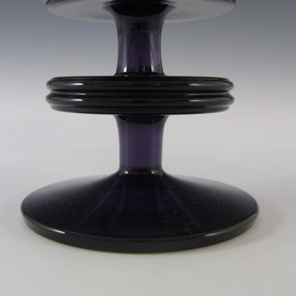 (image for) MARKED Wedgwood Amethyst Glass Sheringham Candlestick RSW13/5 - Click Image to Close