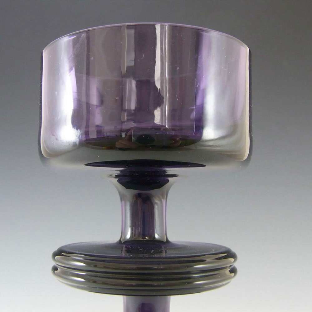 MARKED Wedgwood Amethyst Glass Sheringham Candlestick RSW13/5 - Click Image to Close