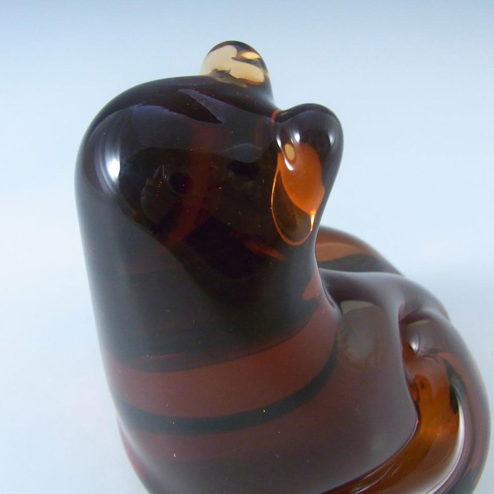 (image for) Wedgwood Topaz/Amber Glass Frog Paperweight RSW404 - Label - Click Image to Close