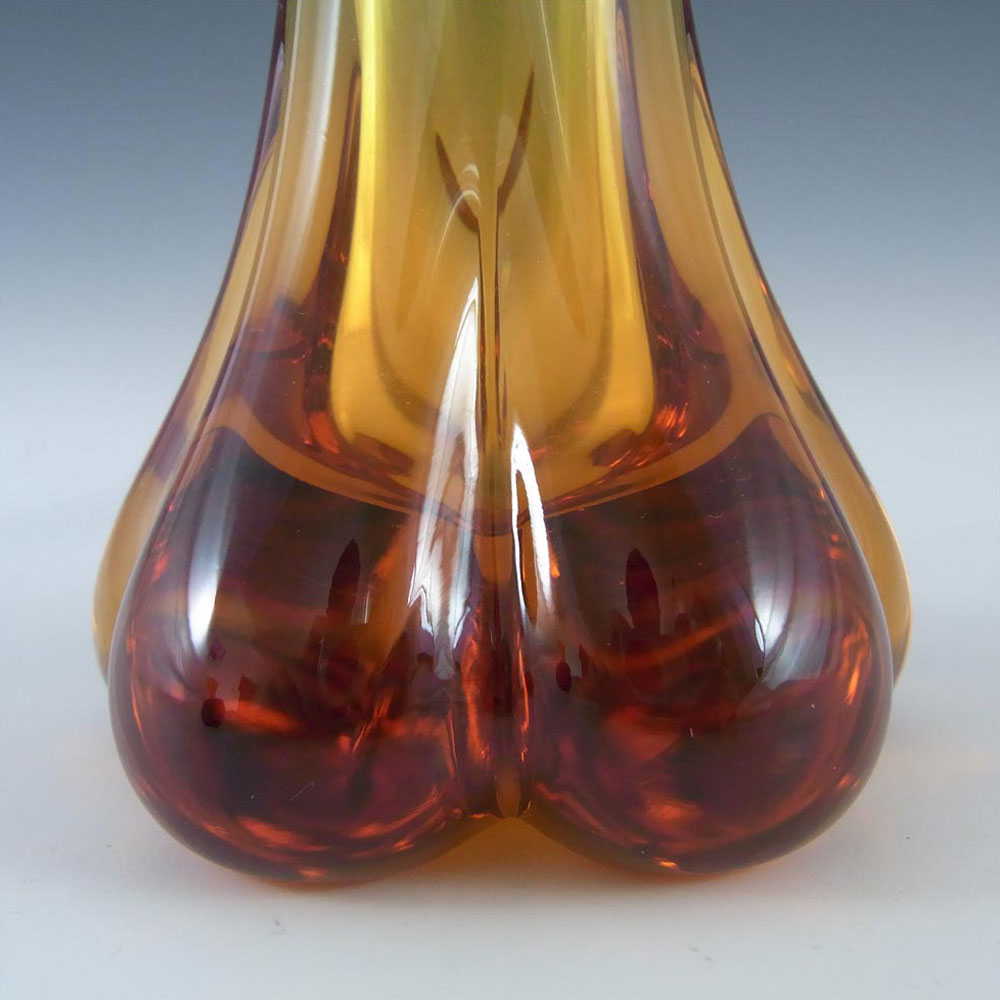 (image for) Whitefriars #9728 Baxter Golden Amber Glass Elephant Foot Vase - Click Image to Close