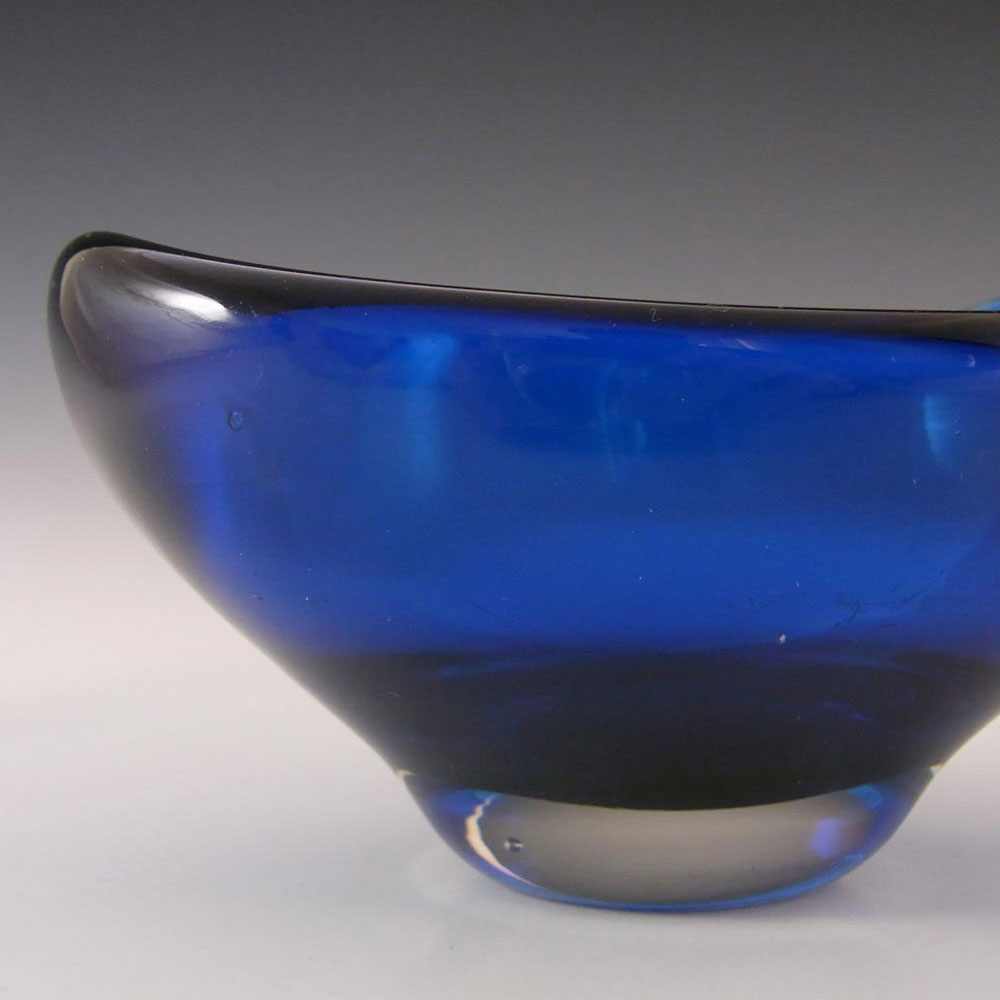 (image for) Whitefriars #9515 Cased Blue Glass Oval Bowl - Click Image to Close