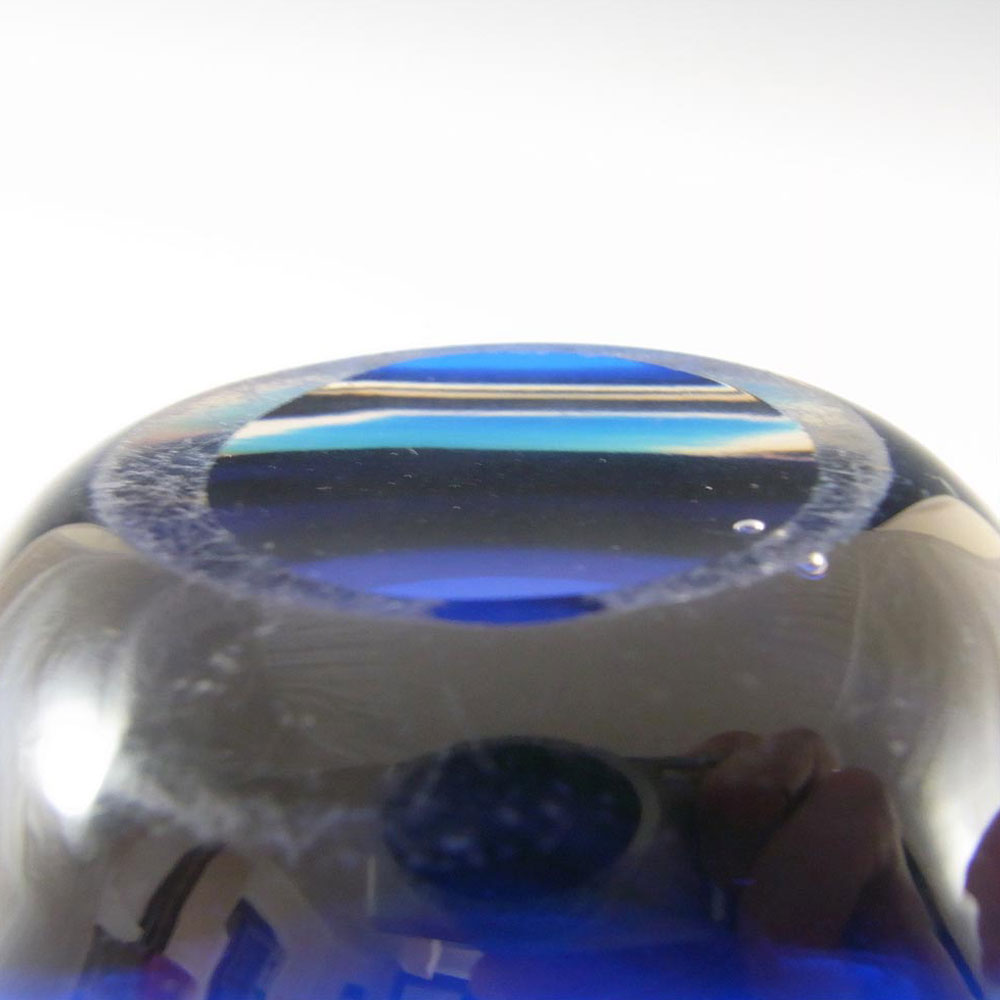 (image for) Whitefriars #9515 Cased Blue Glass Oval Bowl - Click Image to Close
