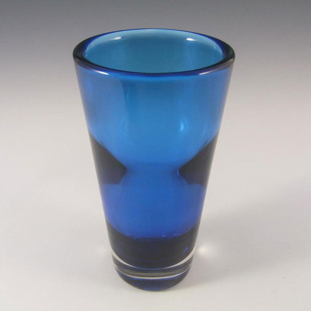 (image for) Whitefriars #9584 Cased Blue Glass Flared Vase - Click Image to Close