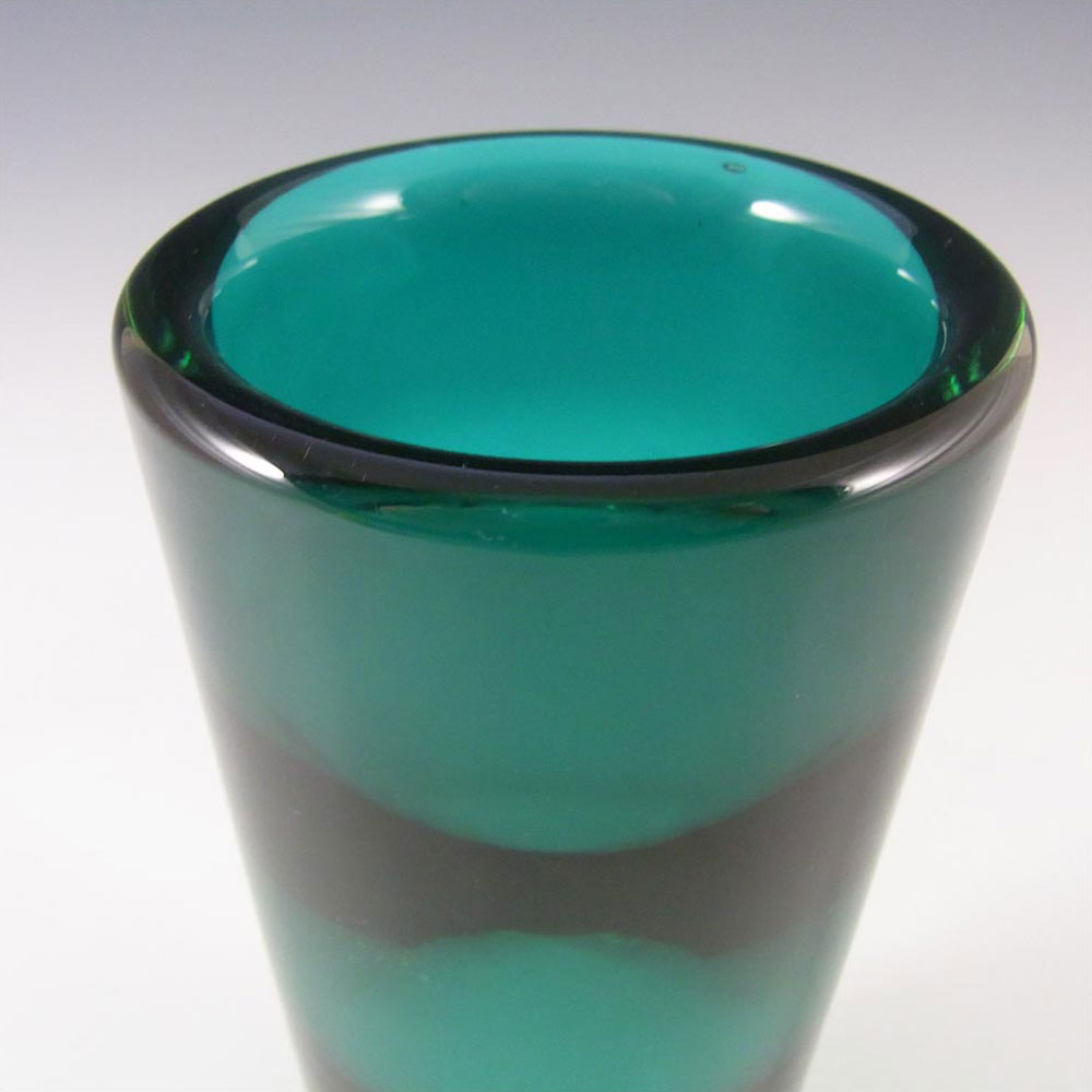 Whitefriars #9584 Baxter Green Glass Flared Vase - Click Image to Close