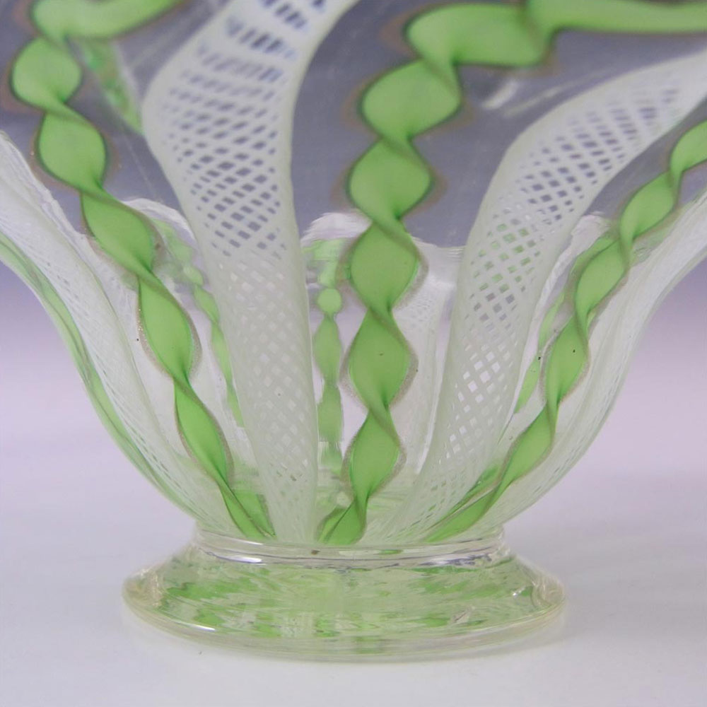 AVEM Murano Zanfirico & Copper Aventurine Glass Dish/Bowl - Click Image to Close