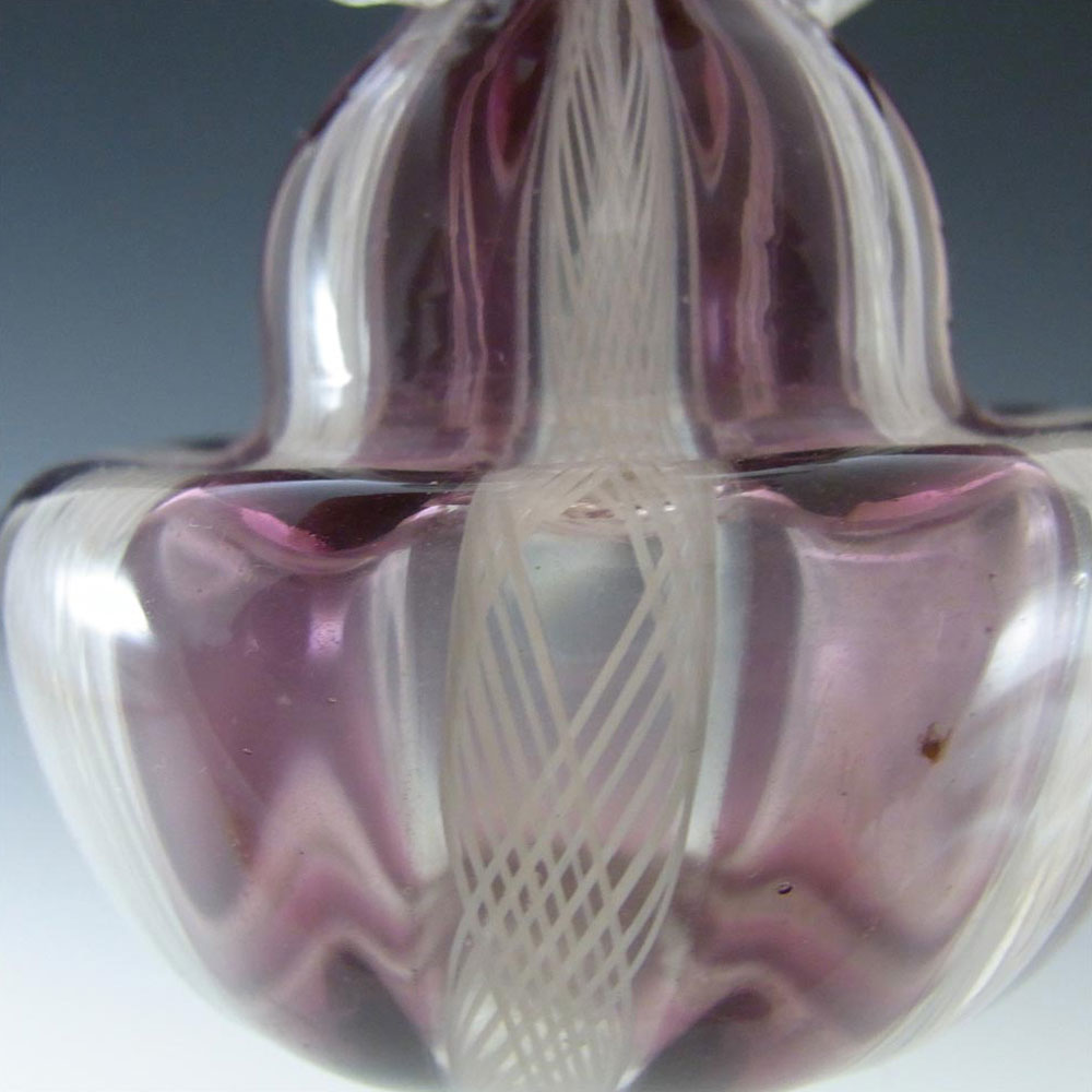 (image for) Murano 1950's Zanfirico Lattice Filigree Glass Vase #3 - Click Image to Close