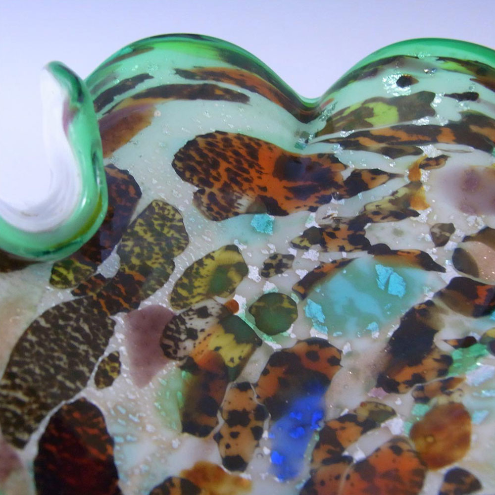 (image for) Vetro Artistico Veneziano Murano Glass Aventurine Bowl #2 - Click Image to Close