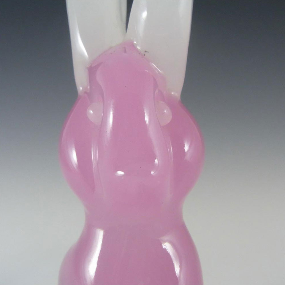 (image for) Murano Venetian Pink Glass Alabastro Rabbit Sculpture - Click Image to Close