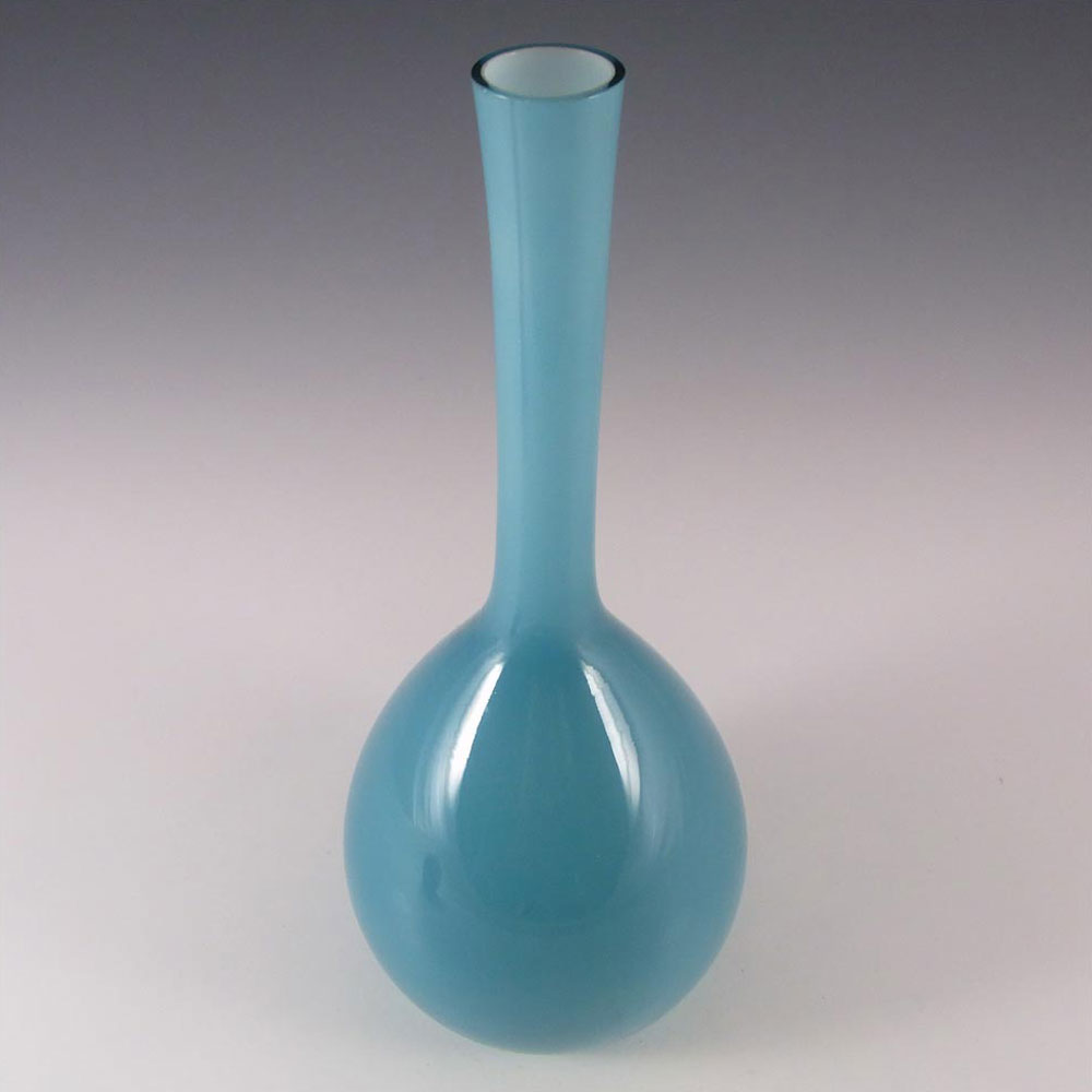 (image for) Elme 1970's Swedish/Scandinavian Blue Cased Glass Vase - Click Image to Close