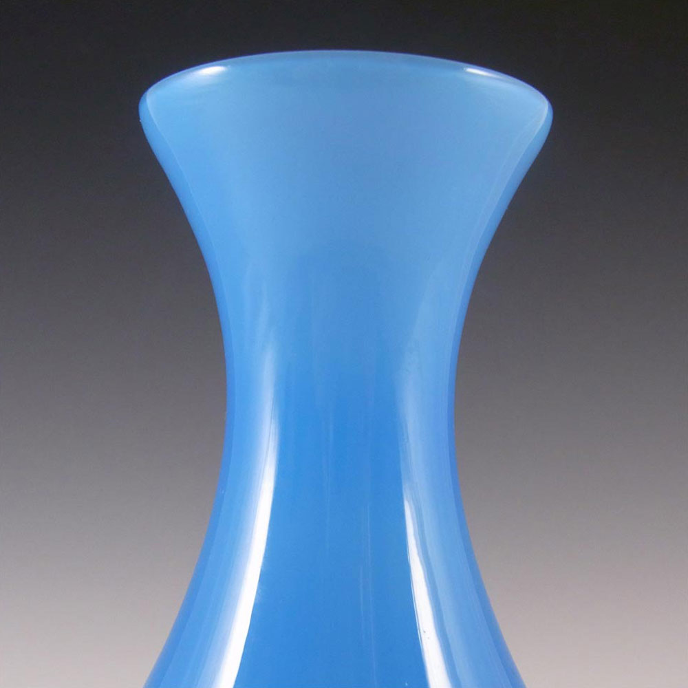 (image for) Alsterfors 1970's Scandinavian Blue Cased Glass 7.5" Vase - Click Image to Close