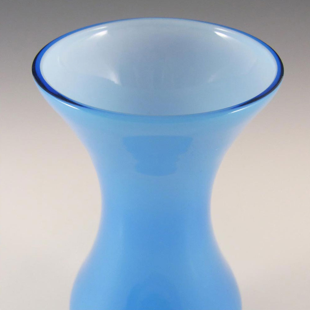 (image for) Alsterfors 1970's Scandinavian Blue Cased Glass 7.5" Vase - Click Image to Close