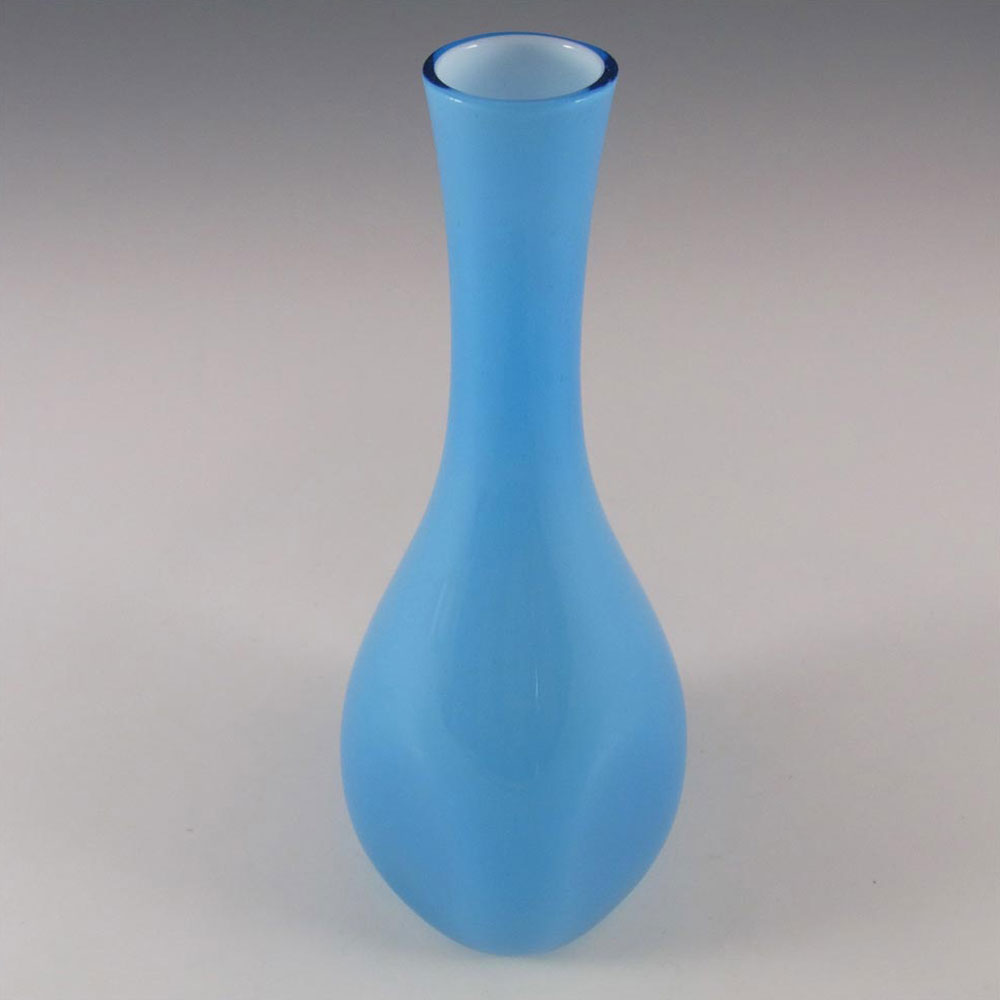 (image for) Ekenas Glasbruk Swedish Blue Cased Glass 7.5" Vase - Click Image to Close