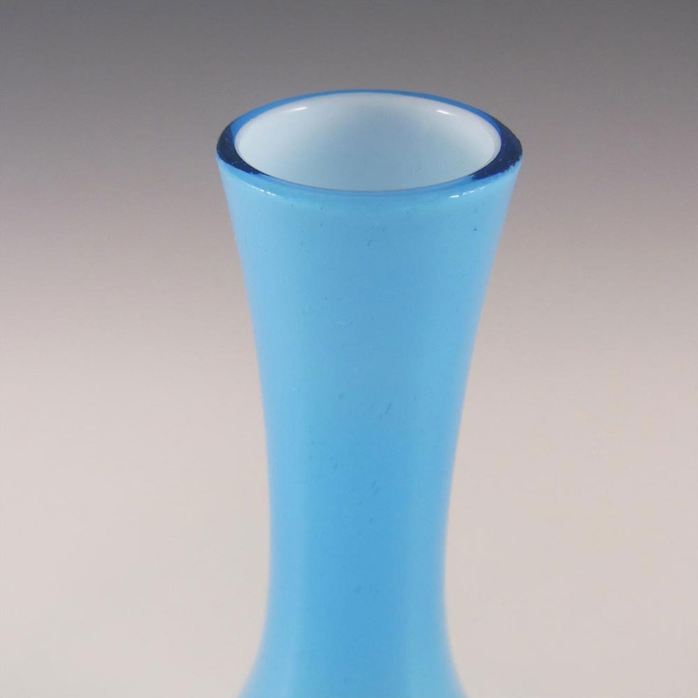 (image for) Ekenas Glasbruk Swedish Blue Cased Glass 7.5" Vase - Click Image to Close
