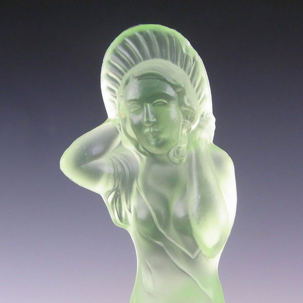 (image for) Walther Art Deco Uranium Glass Arabella Nude Lady Figurine - Click Image to Close