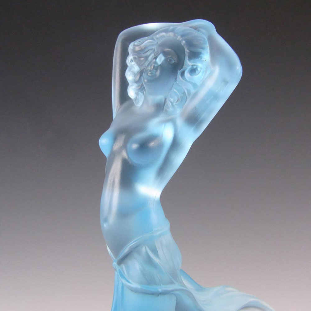 (image for) Josef Inwald Art Deco Blue Glass Nude Lady Figurine - Click Image to Close