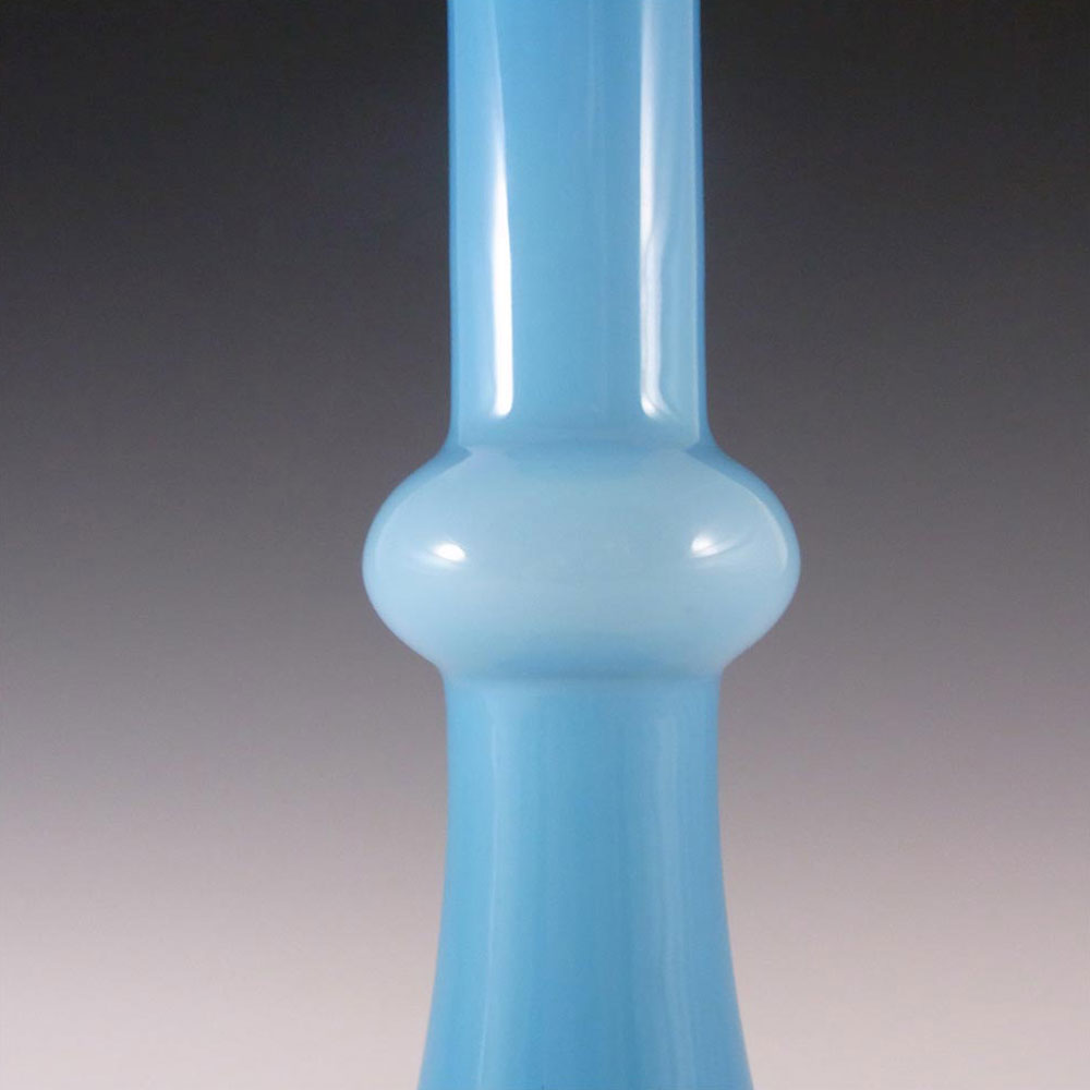 Holmegaard Carnaby Blue Glass 8.25" Vase by Christer Holmgren - Click Image to Close