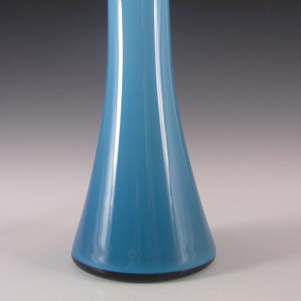 Holmegaard Carnaby Blue Glass 10.25" Vase by Christer Holmgren - Click Image to Close