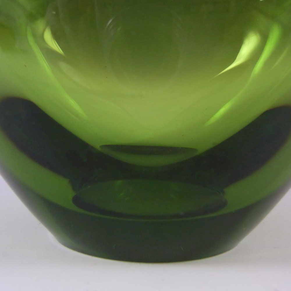 (image for) Holmegaard #18120 Per Lutken Green Glass 'Majgrøn' Vase - Signed - Click Image to Close