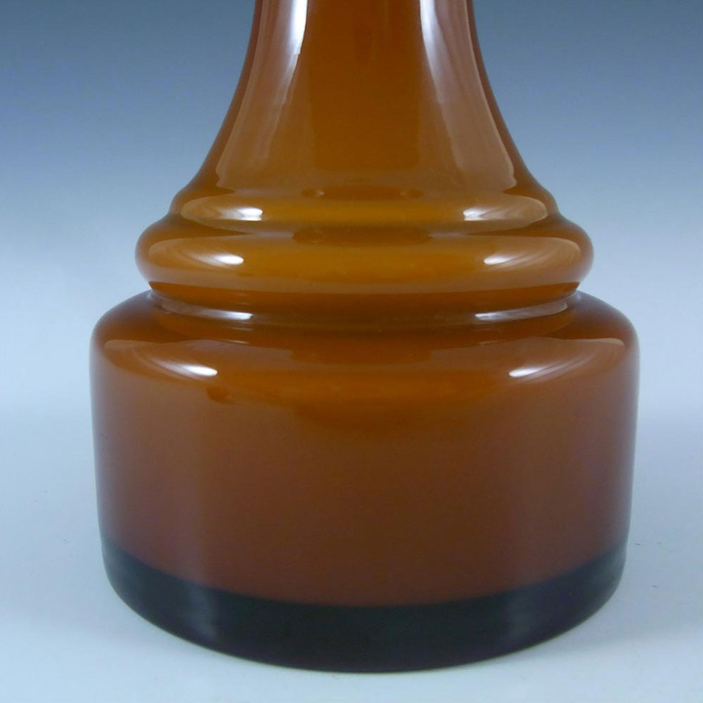 (image for) Japanese Amber Cased Hooped Glass Vase - Swedish Style - Click Image to Close
