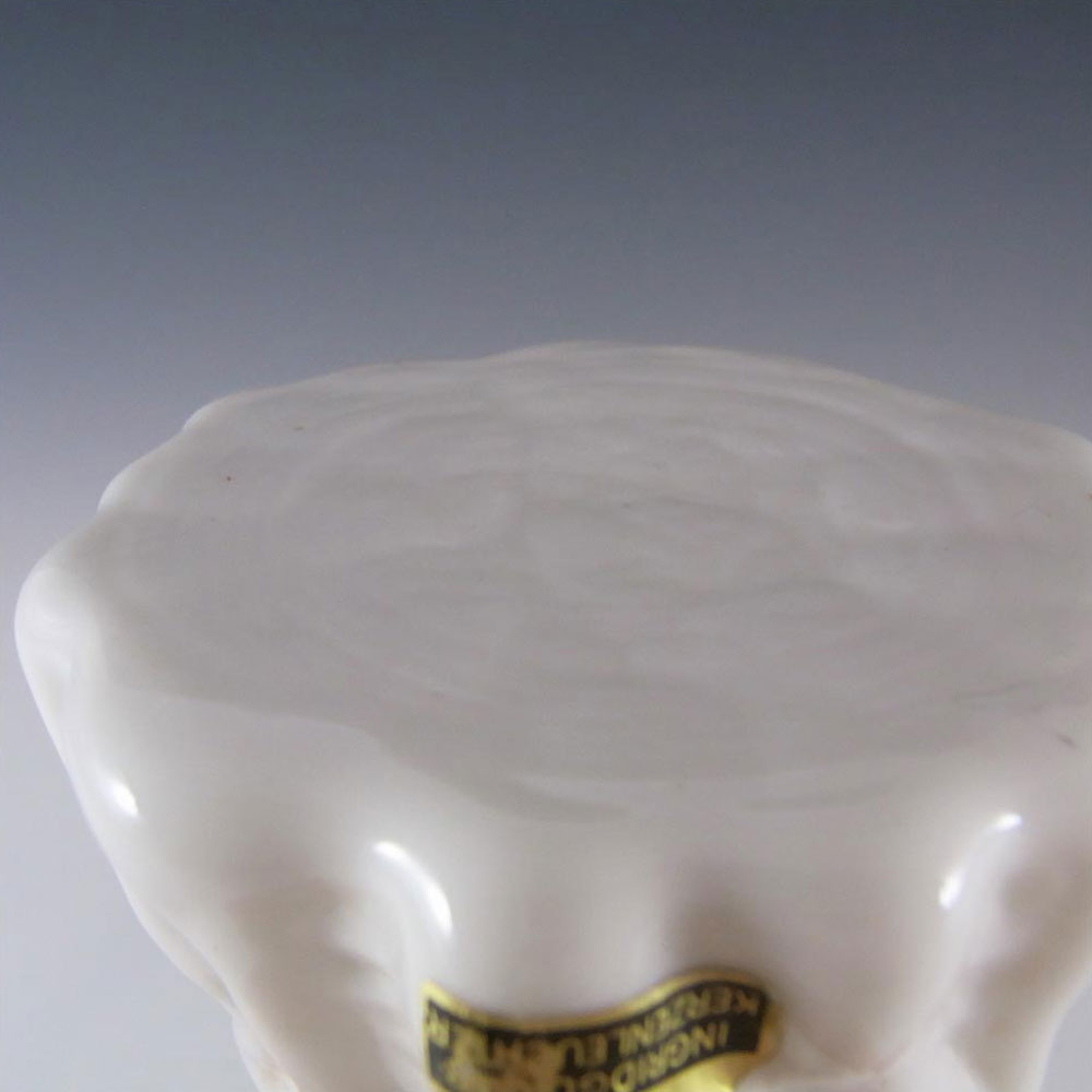 LABELLED Ingrid/Ingridglas White Glass Bark Textured Vase - Click Image to Close