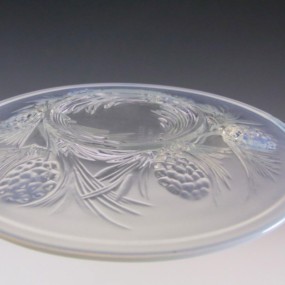 (image for) Jobling #5000 Art Deco Opaline/Opalescent Glass Fircone Plate - Click Image to Close