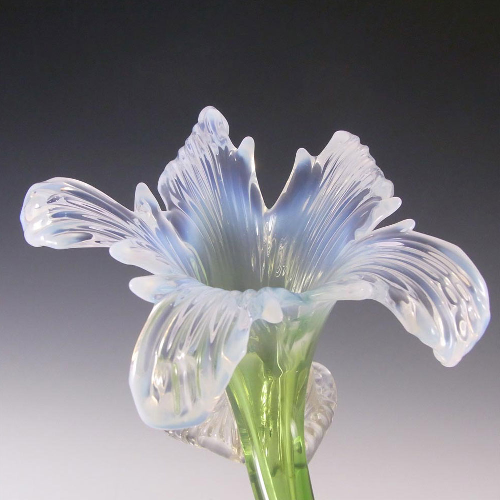 Kralik Art Nouveau 1900's Opalescent Floriform Glass Vase #1 - Click Image to Close