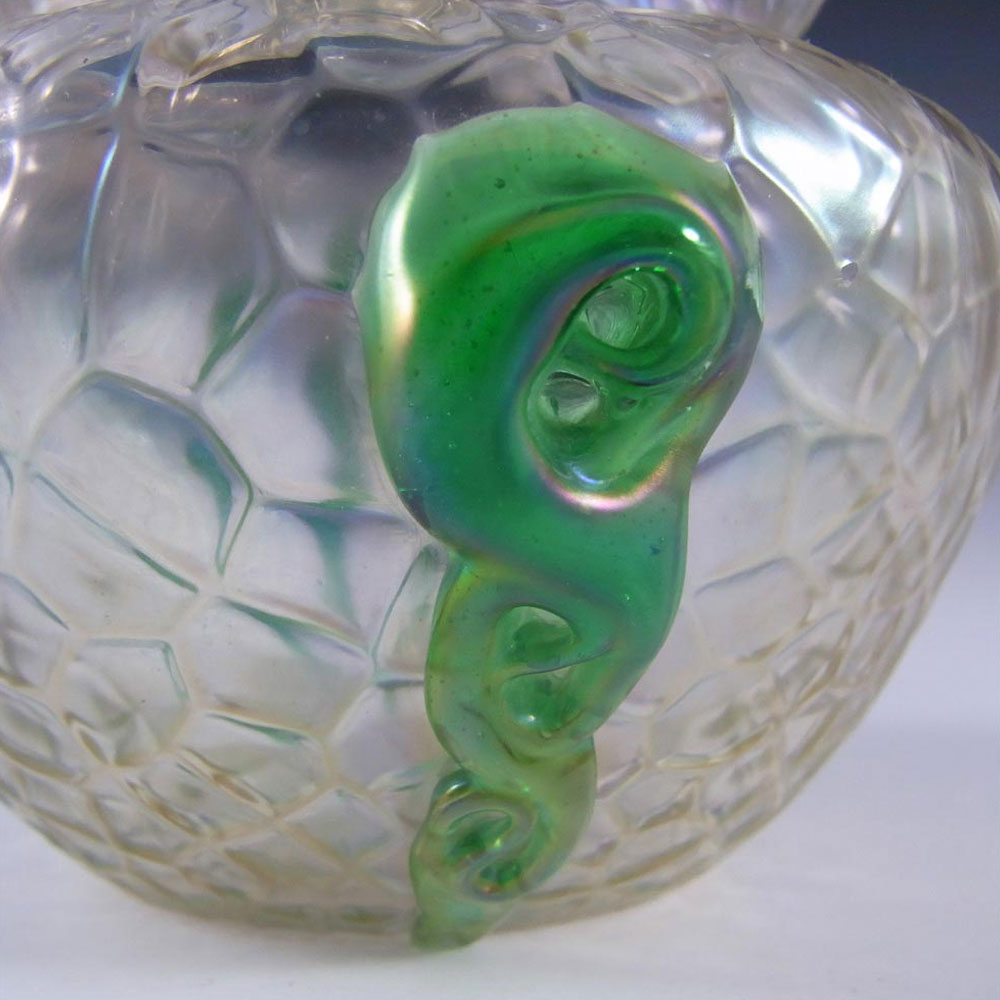 (image for) Kralik Art Nouveau 1900's Iridescent Glass "Martelé" Vase #1 - Click Image to Close