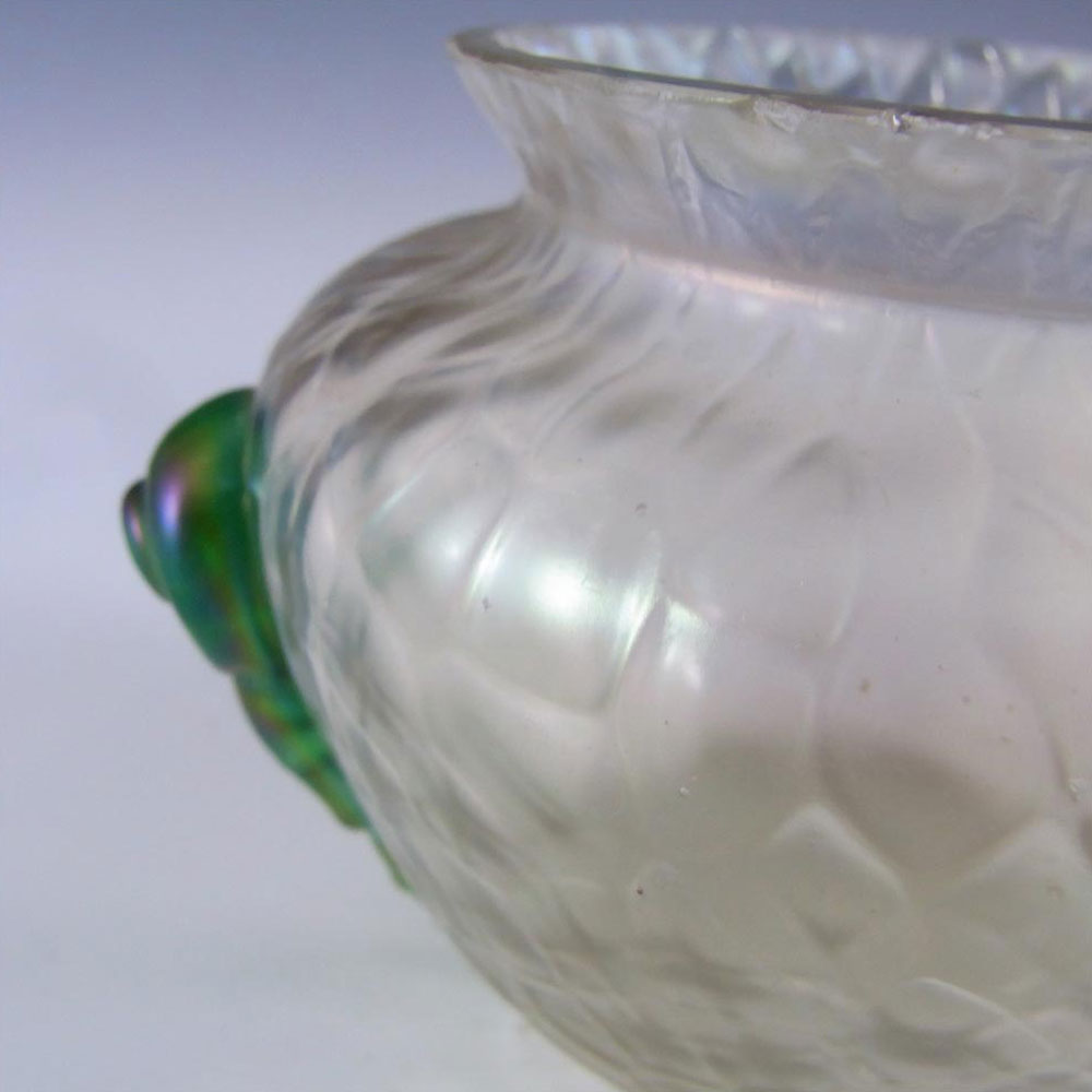 (image for) Kralik Art Nouveau 1900's Iridescent Glass "Martelé" Vase #1 - Click Image to Close