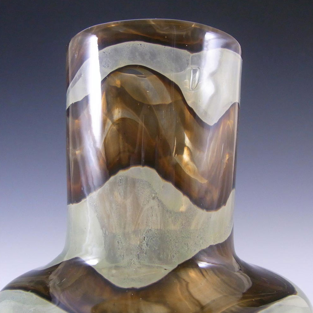 (image for) Mdina 'Earthtones' Maltese Sandy Glass Vase - Signed - Click Image to Close