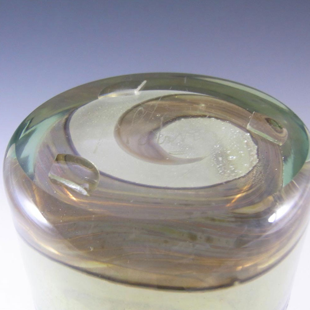 (image for) Mdina 'Earthtones' Maltese Sandy Glass Vase - Signed - Click Image to Close