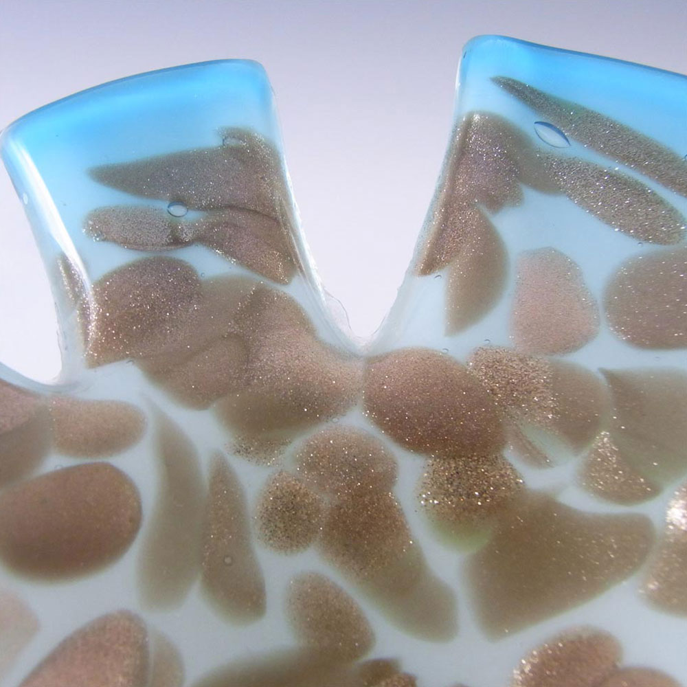 (image for) Vetro Artistico Veneziano Murano Glass Aventurine Bowl #3 - Click Image to Close