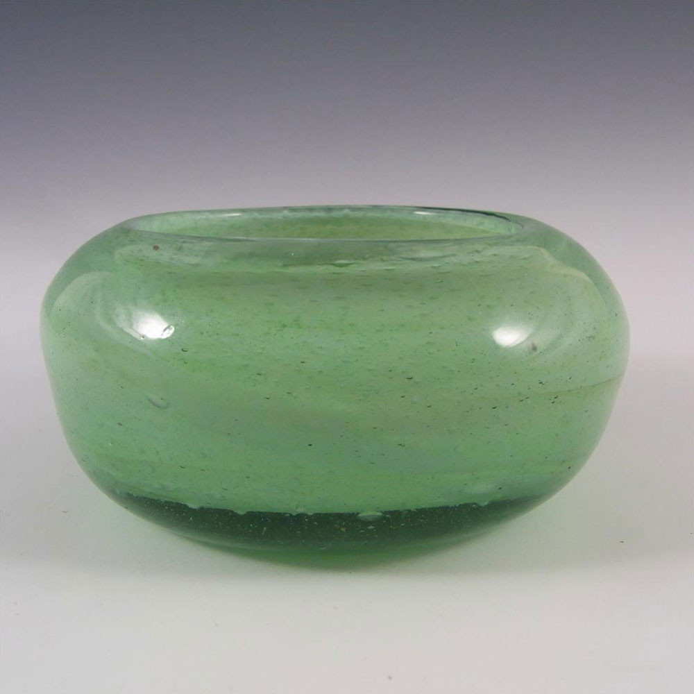 (image for) Nazeing British Clouded Mottled Green Bubble Glass Bowl - Click Image to Close