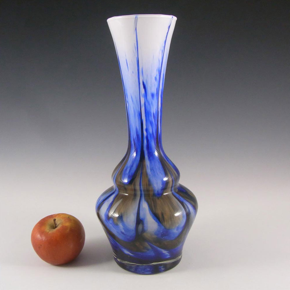 (image for) Vetreria Artigiana Sanminiatello Italian Empoli Marbled Glass Vase - Click Image to Close