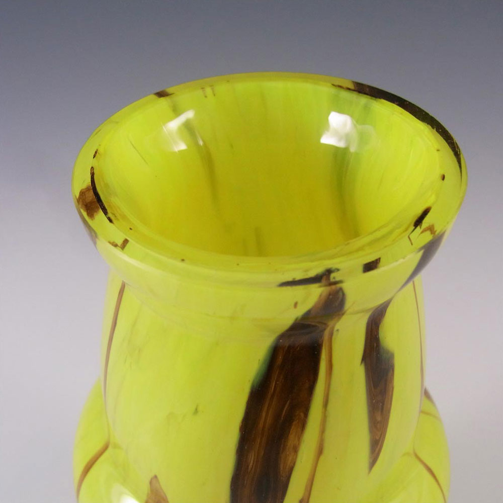 Prachen 70s Yellow Glass 'Flora' Vase - Frantisek Koudelka - Click Image to Close