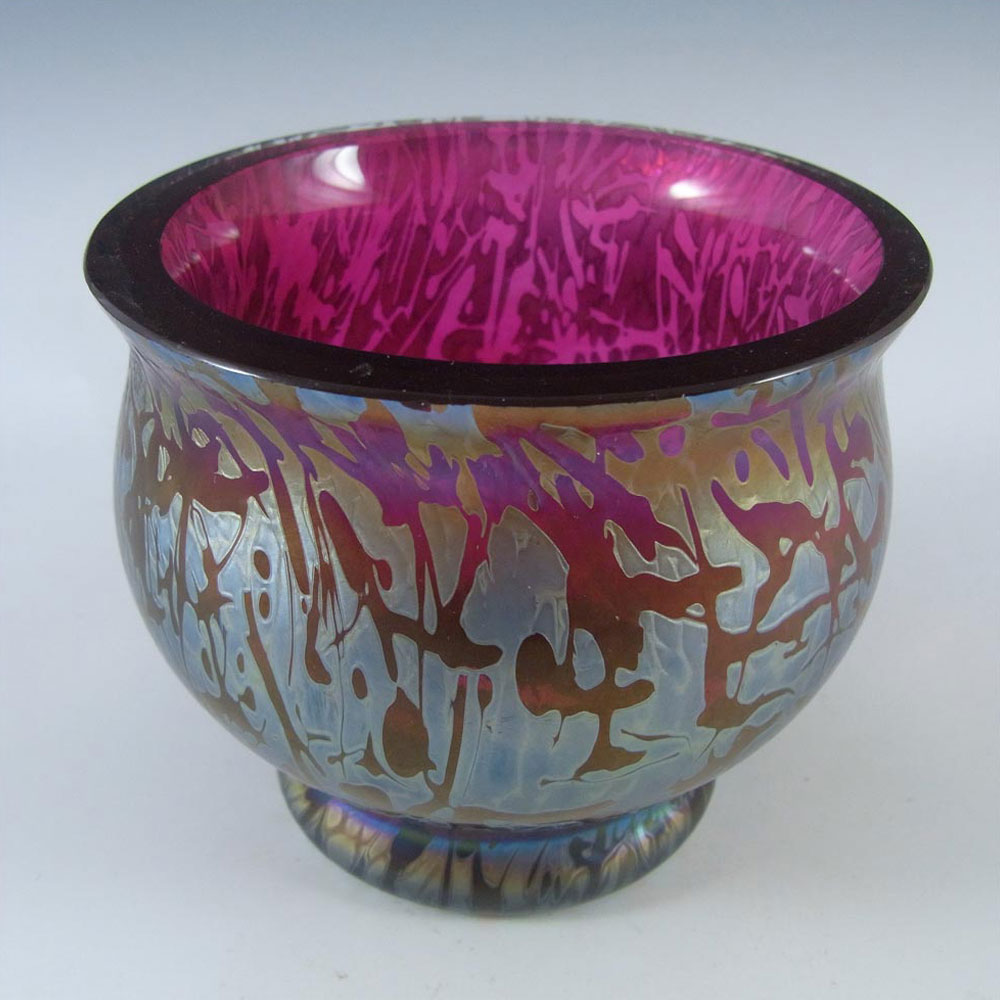 (image for) Royal Brierley Iridescent Glass 'Studio' Vase - Marked #1 - Click Image to Close
