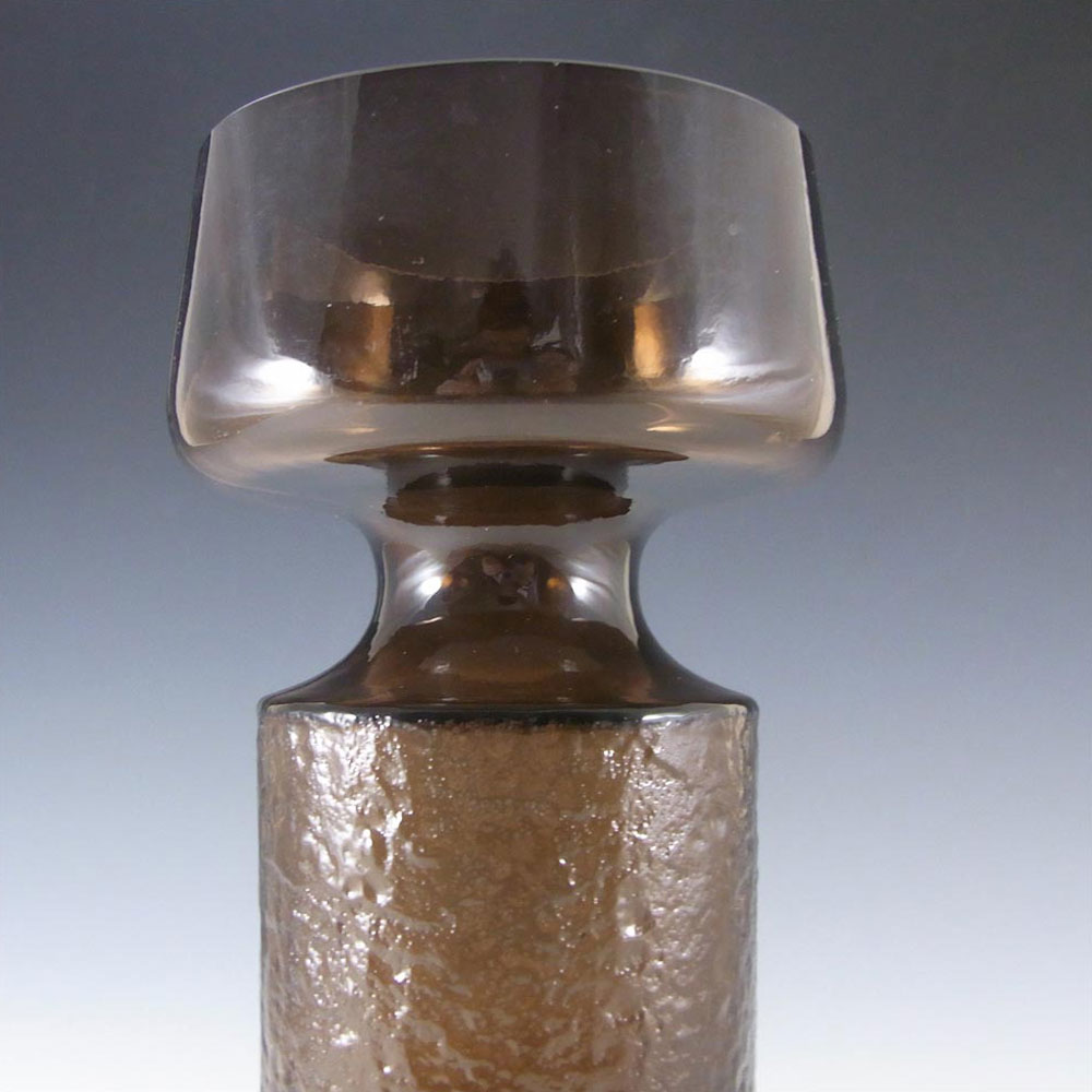 Riihimaki #1495 Riihimaen Tamara Aladin Brown Glass 'Safari' Vase - Click Image to Close